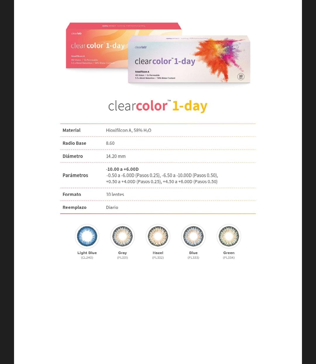 CLEARCOLOR 1 DAY