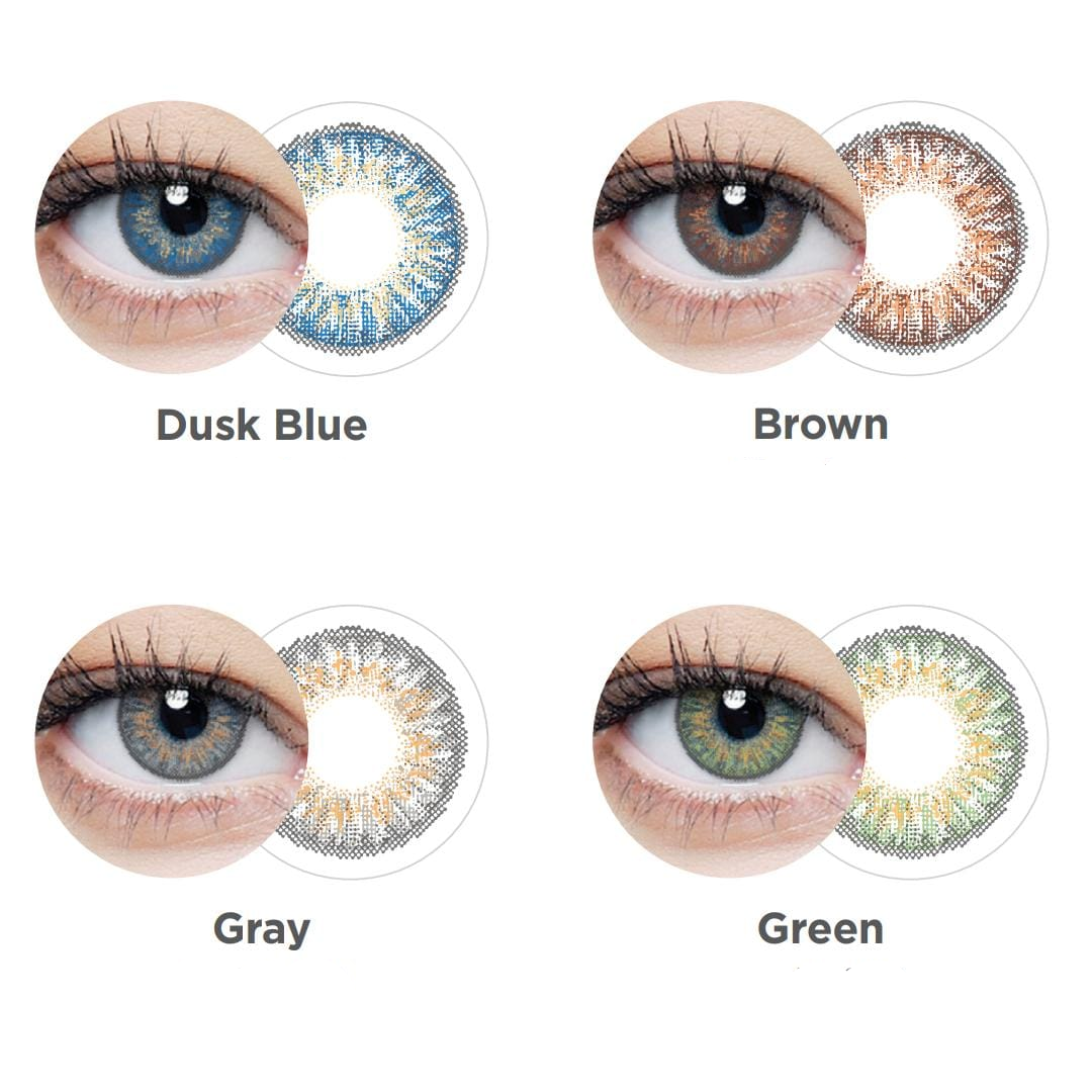 TIENDA COMPRAR LENTILLAS ONLINE ESPAÑA ECONÓMICAS BARATAS CALIDAD OPTICOS BELSO
LENTILLAS COLOR DUSK BLUE BROWN GRAY GREEN