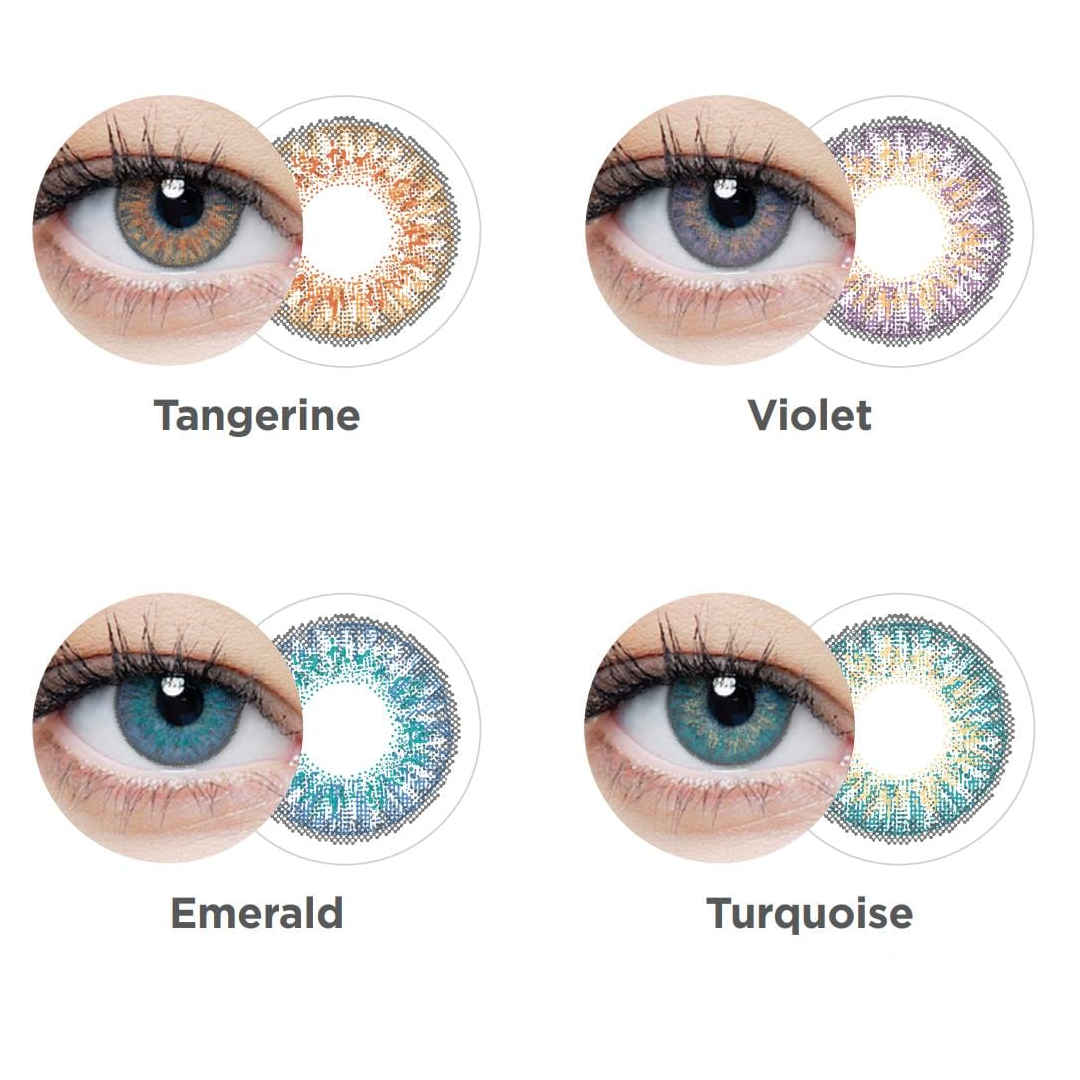 TIENDA COMPRAR LENTILLAS ONLINE ESPAÑA ECONÓMICAS BARATAS CALIDAD OPTICOS BELSO
LENTILLAS COLOR RANGERINE VIOLET EERALD TURQUOISE